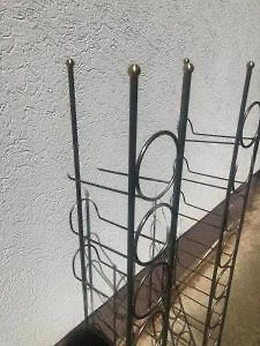 Ostali stilski dekor: Metalni stalak za vino – set od 2 komada - Materijal: čelik/kovano — 4