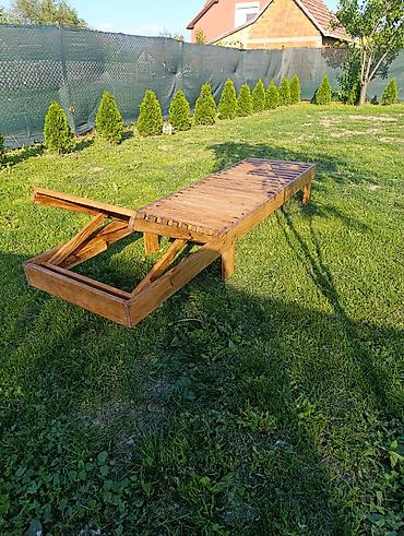 bed: Drvene baštenske ležaljke od čamovog drveta - Materijal: pun čam — 2