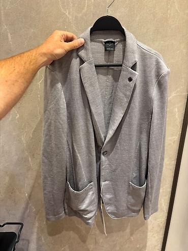 palt: Kişi jaketi – açıq boz rəng - Model: gündəlik-stil blazer - Parça — 1