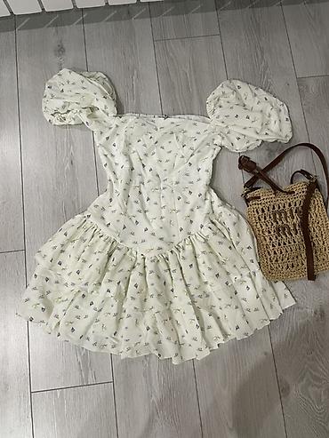 Күнүмдүк көйнөк, Made in KG, Жай, Кыска модель, Крестьянка, S, M, L