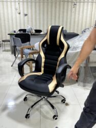 Ofis və oyun kresloları: Yeni, Təkərli, Qolları tənzimlənir, Dəri — 6