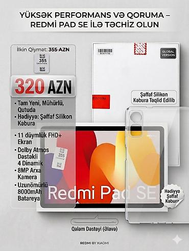 xiaomi netbook: Yeni Xiaomi Redmi Pad SE, 11", 128 GB, Ünvandan götürmə, Ödənişli çatdırılma — 1