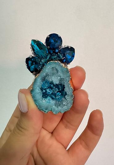 Другие ювелирные изделия: Набор из натурального камня бирюза со своровскими камнями. А также — 6