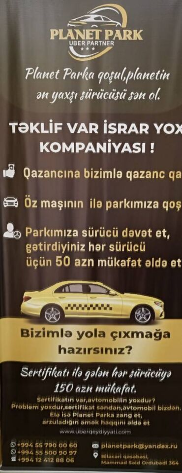 aile surucusu vakansiya 2025: Водитель такси требуется