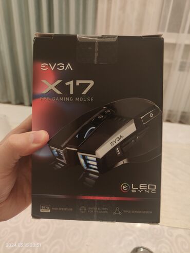 Продаю проводную игровую геймерскую мышку EVGA X17 новая не