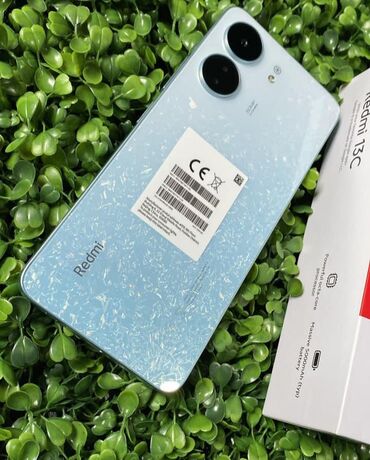 ucuz telefonlar islenmis: Xiaomi Redmi 13C, 256 GB, rəng - Göy, 
 Zəmanət, Sensor, Barmaq izi