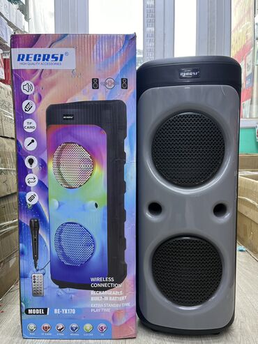 микрофон для игр: Колонка-Караоке Recrsi YX-170 Колонка имеющий 8'’х2/70 magnet watts