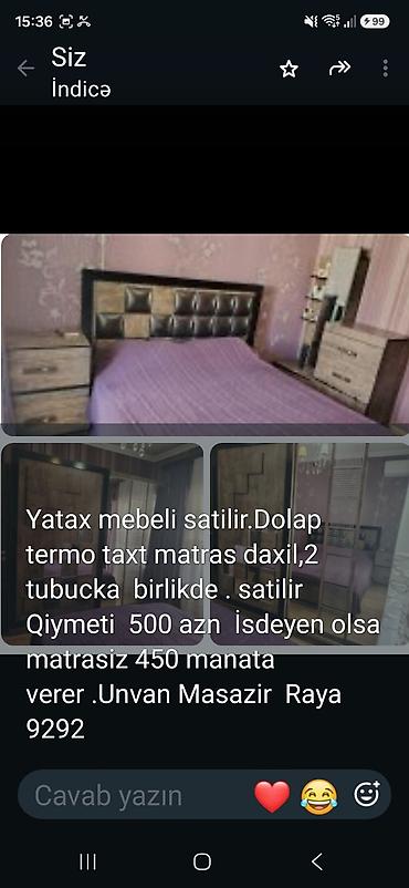 Yataq dəsti satılır. Tərkibi: - Şkaf (güzgülü sürgülü qapılar) - lalafo.az -da Yataq dəsti satılır. Tərkibi: - Şkaf (güzgülü sürgülü qapılar) -