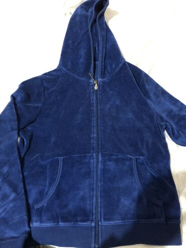 Gornji i donji deo: Plišani komplet trenerke – tamnoplava - Materijal: mekani pliš/velur — 5