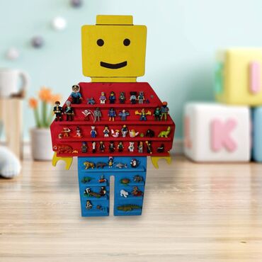 Kocke za decu: Drvena LEGO polica (50×80cm) – ručni rad! Organizujte LEGO kolekciju — 4