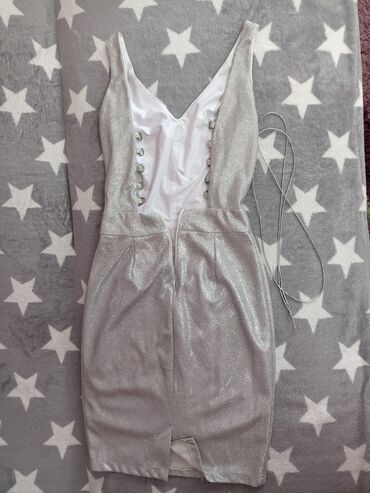 lepršave haljine za punije: S (EU 36), color - Silver, With the straps
