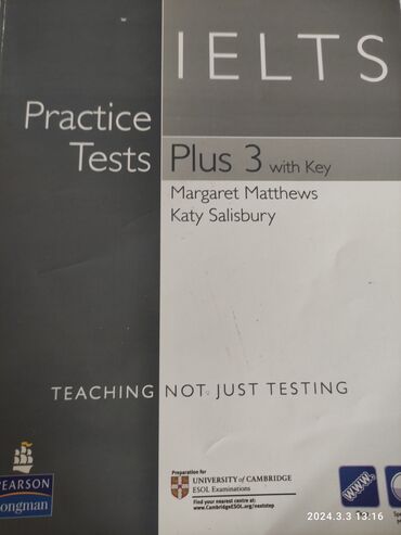 ielts kitab: IELTS practice test. Plus3. Istifadə olunmayıb. sadəcə əvvəlində ad