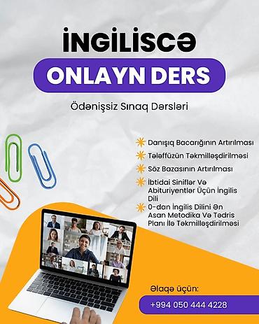Xarici dil kursu, İngilis dili, Uşaqlar üçün, Böyüklər üçün, Abituriyentlər üçün lalafo.az -da Xarici dil kursu, İngilis dili, Uşaqlar üçün, Böyüklər üçün, Abituriyentlər üçün