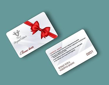 reklam tablosu: Plastik kartların istehsalı və çapı Təklif: - Bank kartı formatında — 4