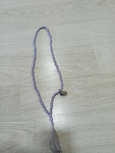 sacaq: Bənövşəyi rəngli təsbeh - Material: parıltılı teksturaya malik — 3
