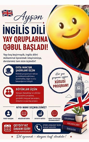 tvin tv elaqe: Xarici dil kursu, İngilis dili, Böyüklər üçün, Abituriyentlər üçün — 1