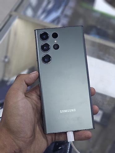 Samsung: Samsung Galaxy S23 Ultra, Б/у, 256 ГБ, цвет - Зеленый, 2 SIM, eSIM — 16