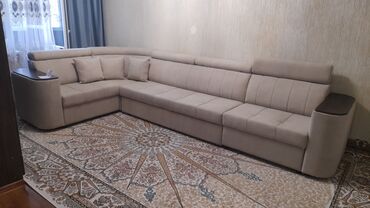 диван мешок: Угловой диван, цвет - Серый, Новый