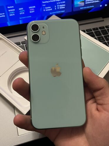 Apple iPhone: IPhone 11, 128 GB, Yaşıl, Face ID, Sənədlərlə