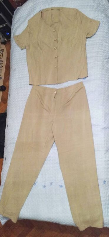 ženski kompleti sako i pantalone: XL (EU 42), Jednobojni, bоја - Bež