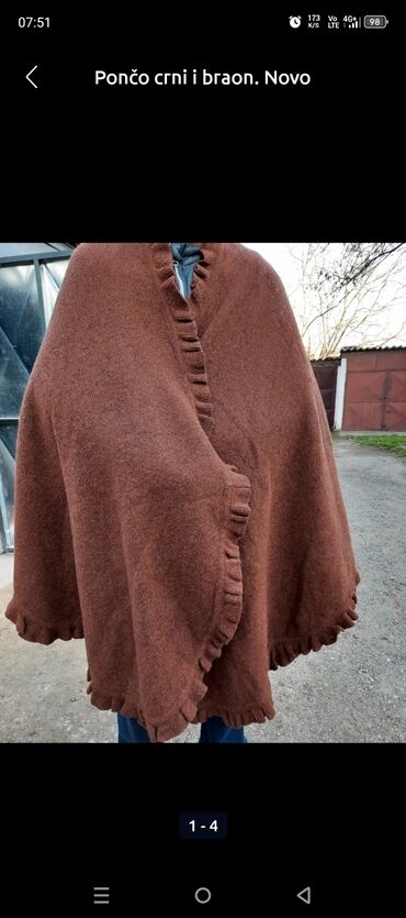 muske vunene carape: One size, Wool, color - Brown