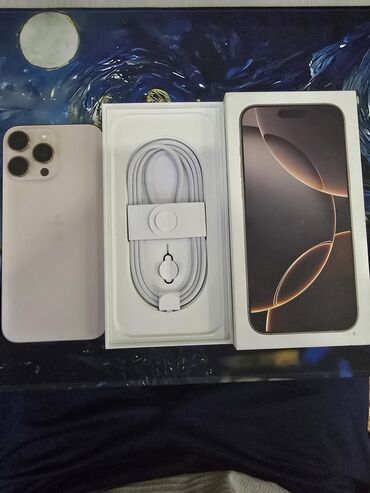 повербанк для айфона оригинал: IPhone 16 Pro Max, Б/у, 1 ТБ, Desert Titanium, Кабель, Коробка, 93 %