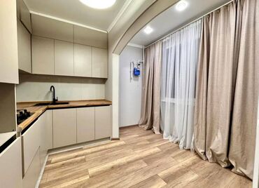 квартиры на иссык куль: 2 бөлмө, 44 кв. м, 106-серия, 4 кабат, Евроремонт