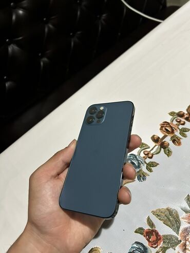 обмен на айфон х: IPhone 12 Pro, Колдонулган, 256 ГБ, Pacific Blue, Кабель, 83 %