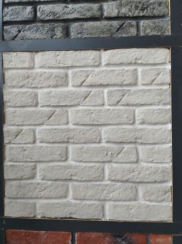 kafeli: Ağ dekorativ kərpic panellər - Material: dekorativ daş/kerpic