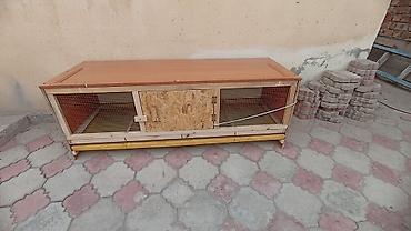 Товары и оборудование для с/х животных: Клетка для животных с деревянным каркасом и металлической сеткой — 4