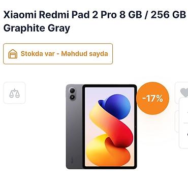 samsung galaxy tab a9 plus: Xiaomi Redmi Pad 2 Pro planşet – 8 GB RAM / 256 GB yaddaş, rəng — 1