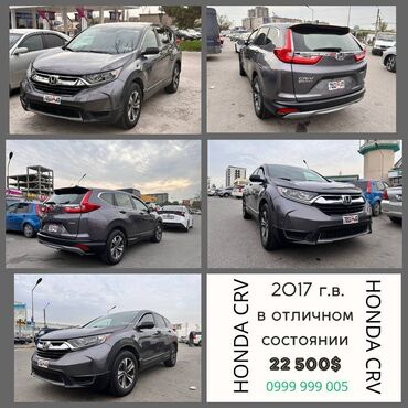 машина для перевозки: Honda CR-V: 2017 г., 2.4 л, Автомат, Бензин, Внедорожник