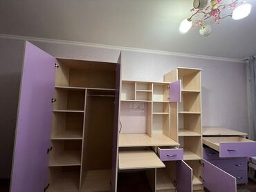 мебел для дома: Детский гарнитур, цвет - Фиолетовый, Б/у