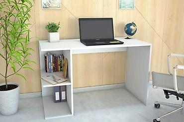 study table: 120*60. Компактный письменный/компьютерный стол с открытым стеллажом — 1