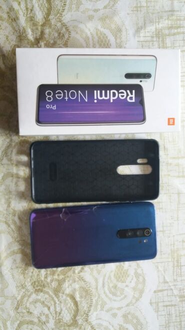 düyməli telfonlar: Xiaomi Redmi Note 8 Pro, 128 GB, rəng - Mavi, 
 İki sim kartlı, Barmaq izi