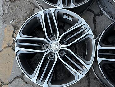 Диски: Литые Диски R 18 Hyundai, Комплект, отверстий - 5, Б/у — 4