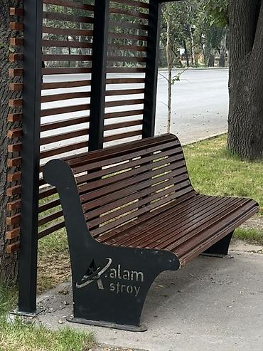 скамейка с козырьком: Уличная скамья с навесом (пергола) - Назначение: обустройство парков — 2