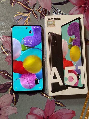 ikinci el telefon samsung: Samsung A51, 64 GB, rəng - Qara, Barmaq izi