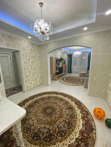 эмарк жибек жолу: 3 комнаты, 98 м², Элитка, 2 этаж, Евроремонт