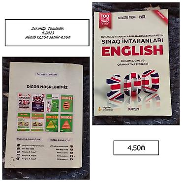 Məhsul: “Sınaq İmtahanları – English” (Bakı, 2023) Müəllif: Nərgiz R