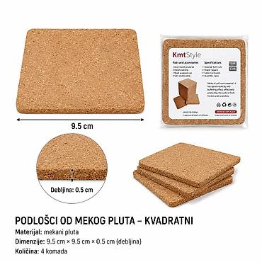 KMT Četvrtasta prostirka 5404894 Podlošci od mekog pluta – kvadratni