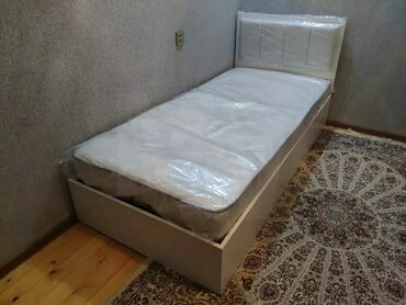 Кровати: Новый, Односпальная кровать, С подъемным механизмом, С матрасом, С выдвижными ящиками
