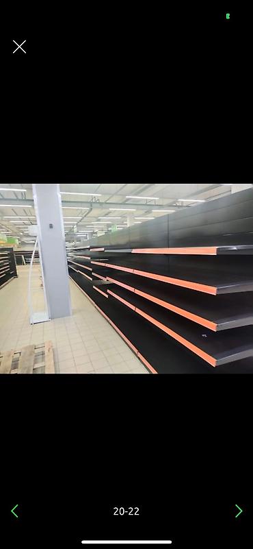 Торговое оборудование: Витрины, стеллажи, полки торговые металлические б/у, полка магазинная — 3