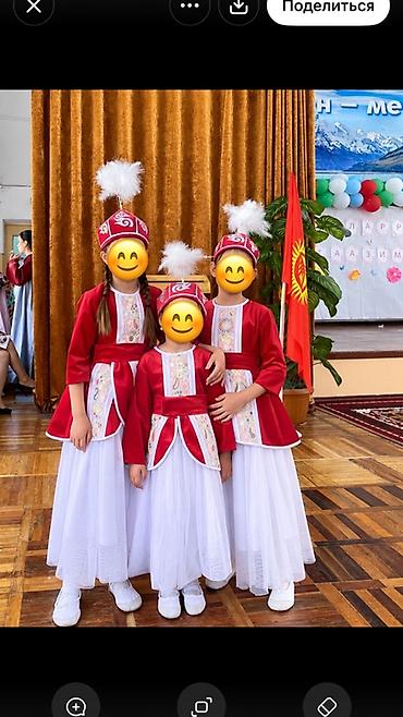 Детские национальные костюмы (комплект для девочек с головным убором)-