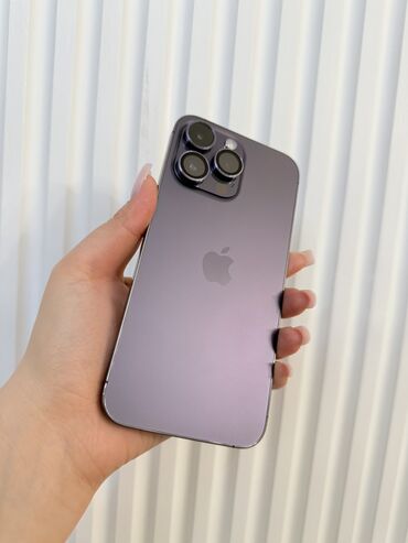 Apple iPhone: IPhone 14 Pro Max, Б/у, 512 ГБ, Deep Purple, Защитное стекло, Чехол, Кабель, 86 %