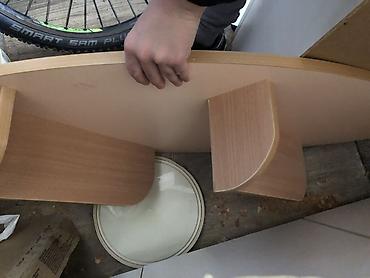 ikea ormari za sobu: Polica za zid – polukružna, drvena - Materijal: iverica/medijapan sa — 5