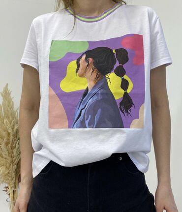 женские футболки с приколами: Футболка, Оверсайз, Хлопок, Турция