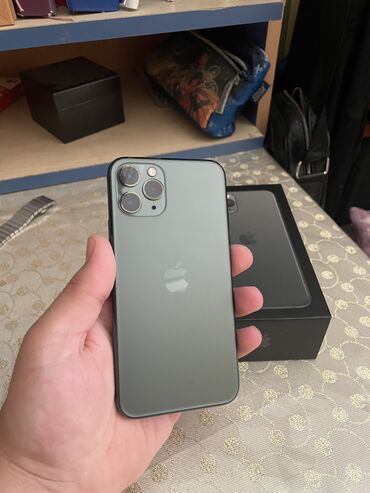 iphone 7 qiyməti: IPhone 11 Pro, 256 GB, Yaşıl, Simsiz şarj, Face ID, Sənədlərlə