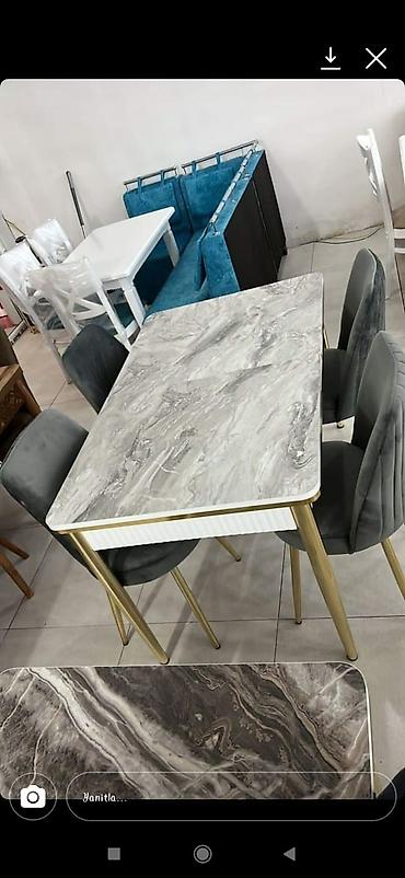 Masa və oturacaq dəstləri: 🇹🇷Türk istehsalı Möhtəşəm ✨✨ Kuxna üçün stol stul dəsti 4 stul 1 — 3