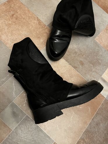 резиновая обувь: Сапоги, 37, цвет - Черный